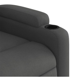 Fauteuil inclinable électrique gris foncé tissu