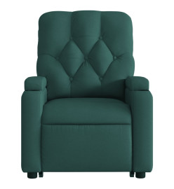 Fauteuil inclinable électrique vert foncé tissu