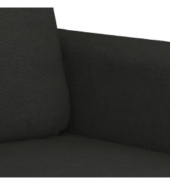 Ensemble de canapés 2 pcs avec coussins Noir Tissu