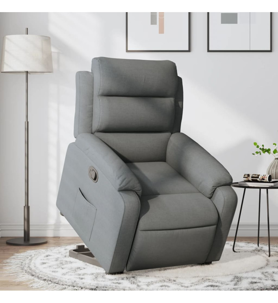 Fauteuil inclinable Gris foncé Tissu