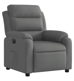 Fauteuil inclinable électrique Gris foncé Tissu