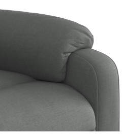 Fauteuil inclinable électrique Gris foncé Tissu