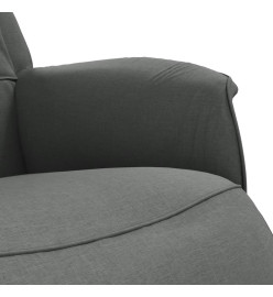 Fauteuil inclinable avec repose-pieds gris foncé tissu