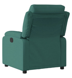 Fauteuil inclinable électrique Vert foncé Tissu