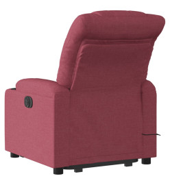 Fauteuil inclinable de massage électrique Rouge bordeaux Tissu