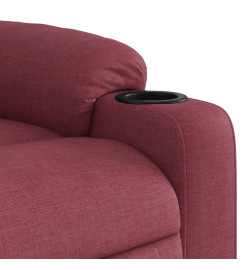 Fauteuil inclinable de massage électrique Rouge bordeaux Tissu