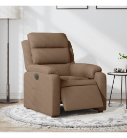 Fauteuil inclinable électrique Marron Tissu