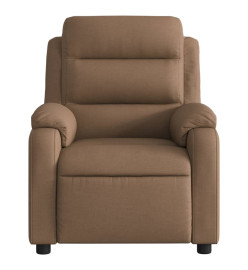 Fauteuil inclinable électrique Marron Tissu