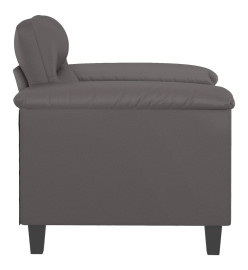 Fauteuil Gris 60 cm Similicuir