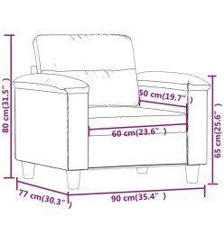 Fauteuil Gris 60 cm Similicuir