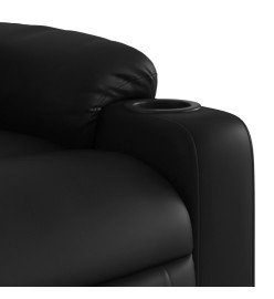 Fauteuil de massage inclinable électrique noir similicuir