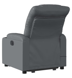 Fauteuil inclinable de massage électrique gris similicuir