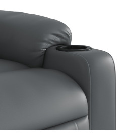 Fauteuil inclinable de massage électrique gris similicuir