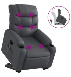 Fauteuil inclinable de massage Gris Similicuir