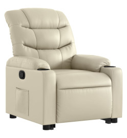 Fauteuil inclinable Crème Similicuir