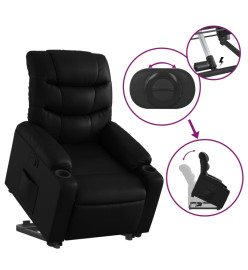 Fauteuil inclinable Noir Similicuir