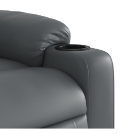 Fauteuil inclinable électrique gris similicuir