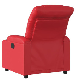 Fauteuil inclinable électrique Rouge Similicuir