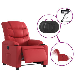 Fauteuil inclinable électrique Rouge Similicuir