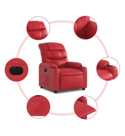 Fauteuil inclinable électrique Rouge Similicuir