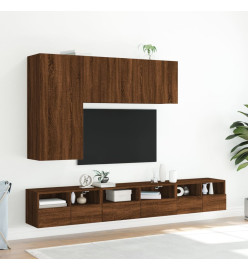 Armoires murales TV 5 pcs chêne marron bois d'ingénierie