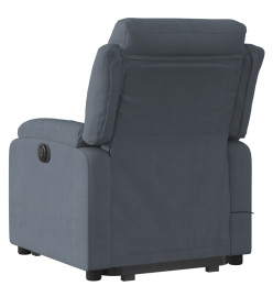 Fauteuil de massage inclinable Gris foncé Velours