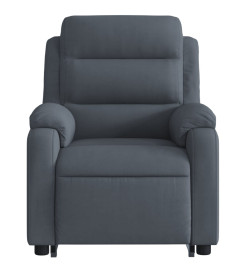 Fauteuil de massage inclinable Gris foncé Velours