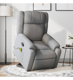 Fauteuil de massage inclinable Gris clair Tissu