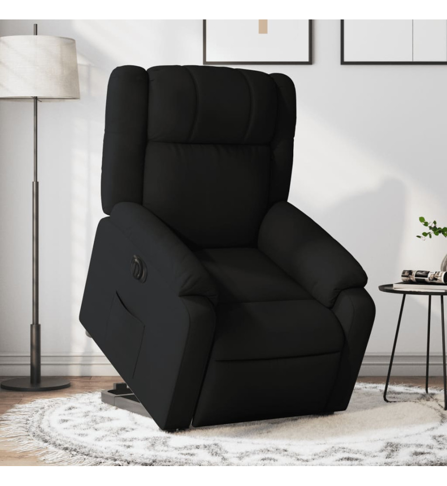 Fauteuil inclinable électrique noir tissu