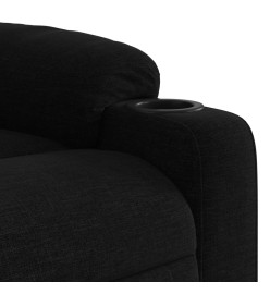 Fauteuil inclinable de massage électrique Noir Tissu