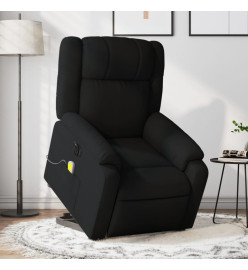 Fauteuil inclinable de massage électrique Noir Tissu