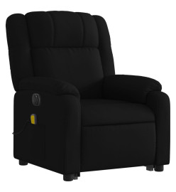 Fauteuil inclinable de massage électrique Noir Tissu