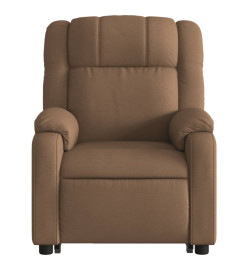 Fauteuil inclinable de massage électrique Marron Tissu