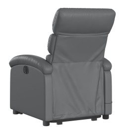 Fauteuil inclinable de massage électrique gris similicuir