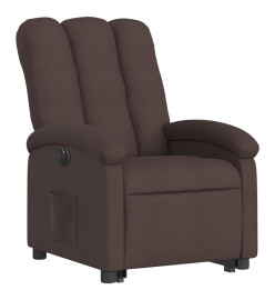 Fauteuil inclinable électrique marron foncé tissu