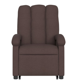 Fauteuil inclinable électrique marron foncé tissu