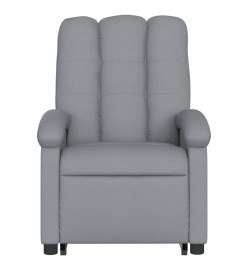 Fauteuil inclinable de massage électrique Gris clair Tissu