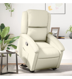 Fauteuil inclinable Crème Similicuir