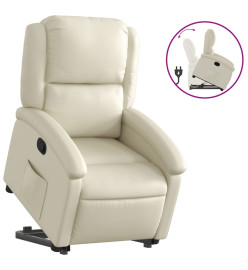 Fauteuil inclinable Crème Similicuir