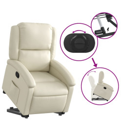 Fauteuil inclinable Crème Similicuir