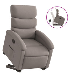 Fauteuil inclinable taupe tissu