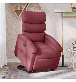 Fauteuil inclinable électrique rouge bordeaux tissu