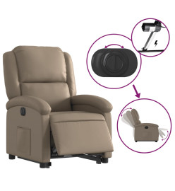 Fauteuil inclinable électrique cappuccino similicuir