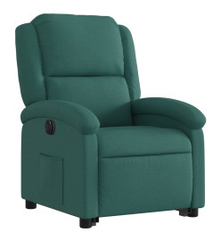 Fauteuil inclinable électrique vert foncé tissu