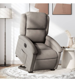 Fauteuil inclinable électrique taupe tissu