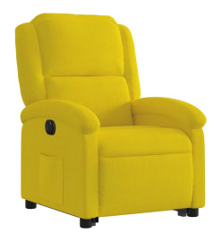 Fauteuil inclinable électrique jaune Velours