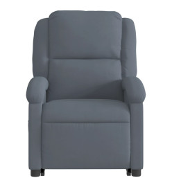 Fauteuil inclinable de massage électrique gris foncé velours