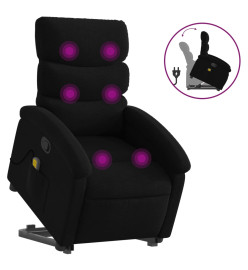 Fauteuil de massage inclinable Noir Tissu