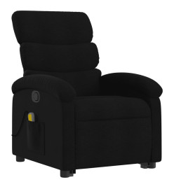 Fauteuil de massage inclinable Noir Tissu