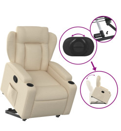 Fauteuil inclinable Crème Tissu